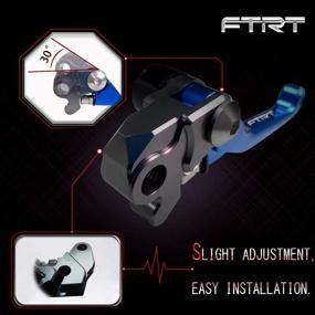 img 2 attached to 🔵 FTRT Pivot Dirt Bike Brake Clutch Levers | YZ125/YZ250/YZ426F/YZ450F Compatible | 2001-2007 | Blue