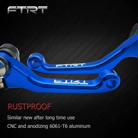 img 1 attached to 🔵 FTRT Pivot Dirt Bike Brake Clutch Levers | YZ125/YZ250/YZ426F/YZ450F Compatible | 2001-2007 | Blue