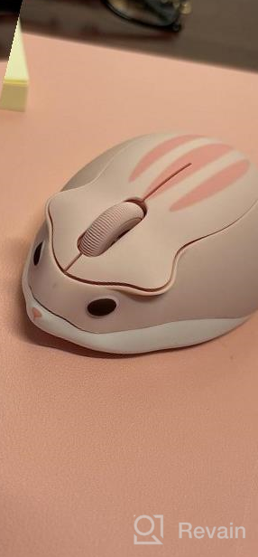img 1 attached to CHUYI Wireless Rechargeable Quiet Mouse Cute Bear Pattern Portable Travel Mute Mouse 1600 DPI Novelty Optical Silent Cordless Office Mice For Computer Laptop PC Gift (Pink) review by Carl Henderson