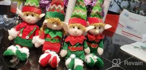 img 8 attached to Set Of 4 Flexible Christmas Elves Plush Dolls - 12-Inch Adorable Holiday Ornaments For Xmas Tree Decoration, Parties, And Santa Character Displays