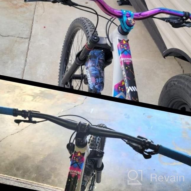 img 1 attached to Corki Cycles Topo Mid Rise MTB Riser Handlebar - Lightweight Aluminum Alloy, Wide 780Mm Width, 50Mm Rise - Perfect For Mountain Biking - Stylish Purple Design review by Sean Sitton