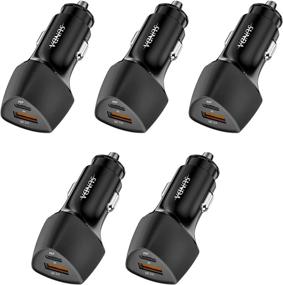 img 4 attached to (5Pack) SUNDA USB C Fast Car Charger 36W Dual Ports PD&Amp