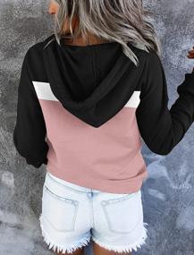 img 1 attached to Stay Cozy And Stylish With Women'S Color Block Hoodies And Sweatshirts – Shop Now!