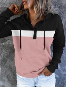 img 2 attached to Stay Cozy And Stylish With Women'S Color Block Hoodies And Sweatshirts – Shop Now!