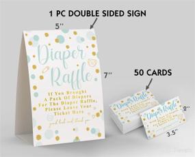 img 2 attached to 👶 Baby Shower Diaper Raffle Tickets - Gender Neutral Invitations with Diaper Raffle Cards and Sign (Includes 50 Tickets) - Toctose019