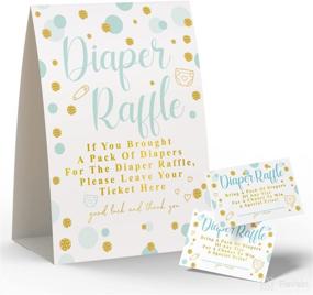 img 3 attached to 👶 Baby Shower Diaper Raffle Tickets - Gender Neutral Invitations with Diaper Raffle Cards and Sign (Includes 50 Tickets) - Toctose019