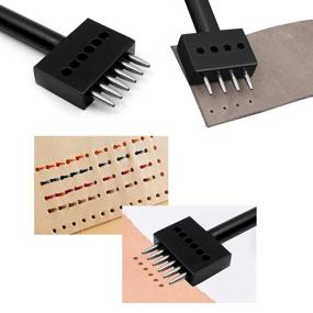 img 1 attached to Leather Diamond Lacing Stitching Chisel Cutting Tools