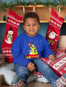 img 2 attached to T Rex Christmas Sweater Toddler Sweatshirts Apparel & Accessories Baby Girls : Clothing