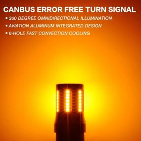 img 3 attached to Upgrade Your Turn Signal Lights With TUINCYN LED Bulbs - Anti Hyper Flash, Error-Free & Super Bright Amber Blinkers With Built-In Load Resistor (Pack Of 2)
