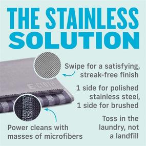 img 1 attached to 🧽 E-Cloth Stainless Steel Cleaning Kit: Premium Microfiber Cleaner for Appliances - Ideal for Oven, Stove, and Refrigerators - Washable, Reusable with 100 Wash Guarantee