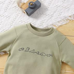 img 3 attached to Autumn Oversized Tops: Crewneck Long Sleeve 🍂 Romper Bodysuit Sweatshirts for Newborn Baby Girls and Boys