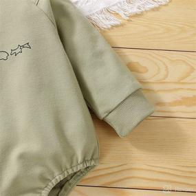 img 2 attached to Autumn Oversized Tops: Crewneck Long Sleeve 🍂 Romper Bodysuit Sweatshirts for Newborn Baby Girls and Boys