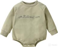 autumn oversized tops: crewneck long sleeve 🍂 romper bodysuit sweatshirts for newborn baby girls and boys logo