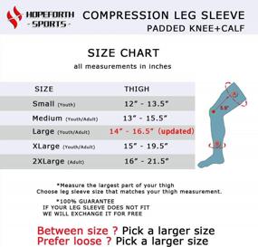 img 3 attached to 2 Pack Compression Leg Sleeve Knee Calf Thigh Sports Protective Gear Shin Brace Support For Football, Basketball, Volleyball, Soccer, Baseball & Tennis - HOPEFORTH