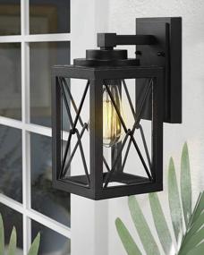 img 2 attached to Enhance Your Outdoor Space With Emliviar'S Modern Wall Mount Light Fixture With Clear Glass And Black Finish