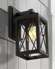 img 3 attached to Enhance Your Outdoor Space With Emliviar'S Modern Wall Mount Light Fixture With Clear Glass And Black Finish