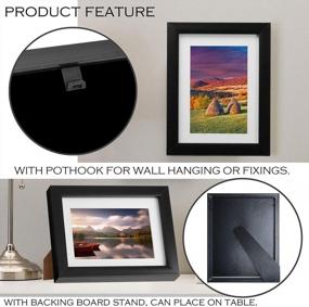 img 2 attached to 8X10 Picture Frames Set Of 4, Collage Mats For Wall And Tabletop Decoration With Hanging Hardware - Voilamart Black