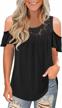 👚 stylish women's summer cold shoulder tops: short-sleeve t-shirts for casual pullover dolman blouses logo