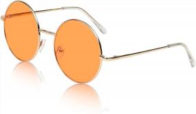 img 4 attached to Солнцезащитные очки SunnyPro Retro Circle - большие круглые солнцезащитные очки с затемненными линзами и защитой UV400
