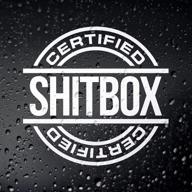 💩 certified shitbox decal sticker: perfect for car, truck, and window display логотип