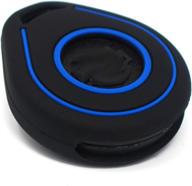 🏍️ motorcycle motorbike bike keycover - silicone protective keyless go remote entry fob case (black blue, model hab) логотип