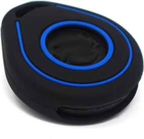 img 4 attached to 🏍️ Motorcycle Motorbike Bike Keycover - Silicone Protective Keyless Go Remote Entry Fob Case (Black Blue, Model HAB)