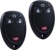 🔑 2-pack key fob keyless entry remote for chevy silverado traverse equinox avalanche gmc sierra pontiac torrent saturn outlook vue (ouc60270, ouc60221), 2007-2015 logo