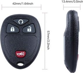 img 2 attached to 🔑 2-Pack Key Fob Keyless Entry Remote for Chevy Silverado Traverse Equinox Avalanche GMC Sierra Pontiac Torrent Saturn Outlook Vue (OUC60270, OUC60221), 2007-2015