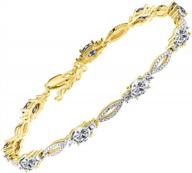 925 silver tennis bracelet with gemstone & diamonds, adjustable 7"-8" women's bracelet jewelry w/ 9 gorgeous 6x4mm birthstones logo