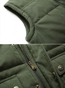 img 1 attached to Vcansion Men'S Padded Vest Coats With Stand Collar And Fleece Lining For Casual Outdoor Activities