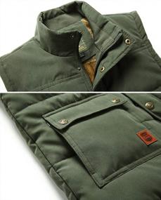 img 2 attached to Vcansion Men'S Padded Vest Coats With Stand Collar And Fleece Lining For Casual Outdoor Activities