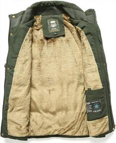 img 3 attached to Vcansion Men'S Padded Vest Coats With Stand Collar And Fleece Lining For Casual Outdoor Activities