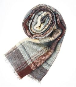 img 2 attached to 🧣 Oversized Women's Blanket Scarves & Wraps by VIVIAN VINCENT - Essential Women's Accessories