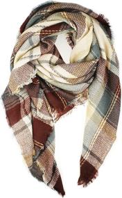 img 4 attached to 🧣 Oversized Women's Blanket Scarves & Wraps by VIVIAN VINCENT - Essential Women's Accessories