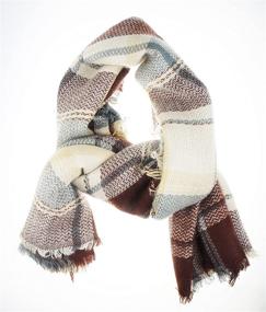 img 1 attached to 🧣 Oversized Women's Blanket Scarves & Wraps by VIVIAN VINCENT - Essential Women's Accessories