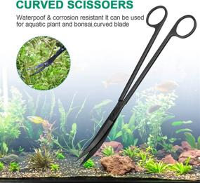 img 3 attached to 🐠 Premium 7-in-1 Aquascaping Scissor Tools Kit: Stainless Steel Aquarium Scissors, Curved & Waved Scissor Tweezers, Spatula - Anti Rust Aquascape Tools for Fish Tanks - Portable Bag Included