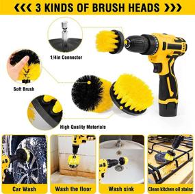 img 1 attached to 🚗 CGYUJISD Car Wash Kit with Foam Gun Sprayer, Drill Brush Set, Detailing Brush Kit, Sponge Polishing Pads, Foam Cannon for Car Cleaning and Garden Use, Quick Connects to Garden Hose – Enhanced SEO