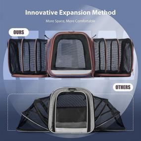 img 3 attached to Airline Approved Expandable Pet Carrier with Removable Fleece Pad for Cats, Dogs & Small Animals - TSA Approved Cat Carrier, Large Pet Carrier