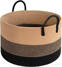 img 4 attached to 🧺 INDRESSME XXXLarge Woven Rope Basket: Versatile Storage Solution for Blankets, Pillows, and Laundry