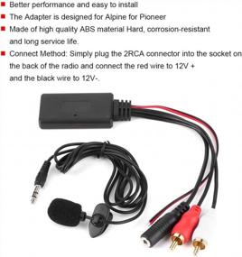 img 3 attached to Kimiss Bluetooth AUX Module 2 Кабельный адаптер RCA с микрофоном громкой связи и аудиокабелем для Pioneer, оптимизированный для оптимальной производительности и удобства