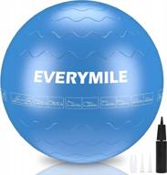 strengthen your core with everymile exercise ball - anti burst stability ball for balance and workouts, quick pump included logo