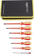 amazon basics 1000 volt vde 🛠️ insulated screwdriver set: voltage test + 7-piece kit логотип