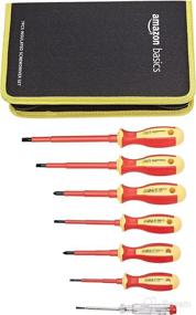 img 4 attached to Amazon Basics 1000 Volt VDE 🛠️ Insulated Screwdriver Set: Voltage Test + 7-Piece Kit