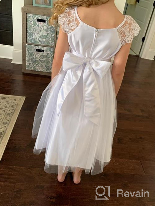 img 1 attached to Stunning iGirlDress Flower Girl Dress: Perfect for First Communion, Pageant, Wedding, and Birthday review by Christine Bryant