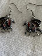 img 1 attached to Dinosaur Fantasy Dragon Enamel Alloy Earrings: Unique 🦕 Animal Jewelry for Women and Kids - Drop Dangle Style review by Committed Schmidt