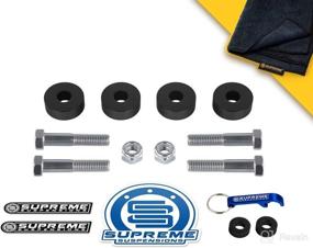 img 4 attached to 🔧 Supreme Suspensions - Differential Drop Kit for Chevy Silverado & GMC Sierra 1500 4WD | CNC Machined Spacers & Hardware with Microfiber Towel