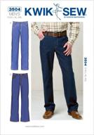 👖 kwik sew k3504 jeans sewing pattern: sizes s-xxl for stylish denim crafters logo