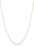 14k желтоватый золотой ожерелье из восточной цепочки для женщин 0,7 мм, 0,9 мм, 1 мм, 1,3 мм или 1,5 мм подвеска логотип
