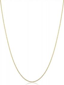 img 4 attached to 14K Yellow Gold Rope Chain Necklace For Women 0.7Mm, 0.9Mm, 1Mm, 1.3Mm Or 1.5 Mm Pendant