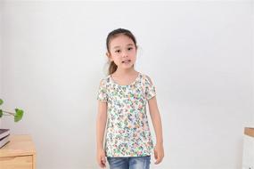 img 1 attached to IRELIA Girls Sleeve Shirts Shoulder Girls' Clothing ~ Tops, Tees & Blouses